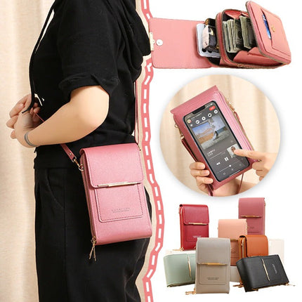 Anti-Theft Crossbody Phone Bag - RFID Blocking + Touchscreen Pocket