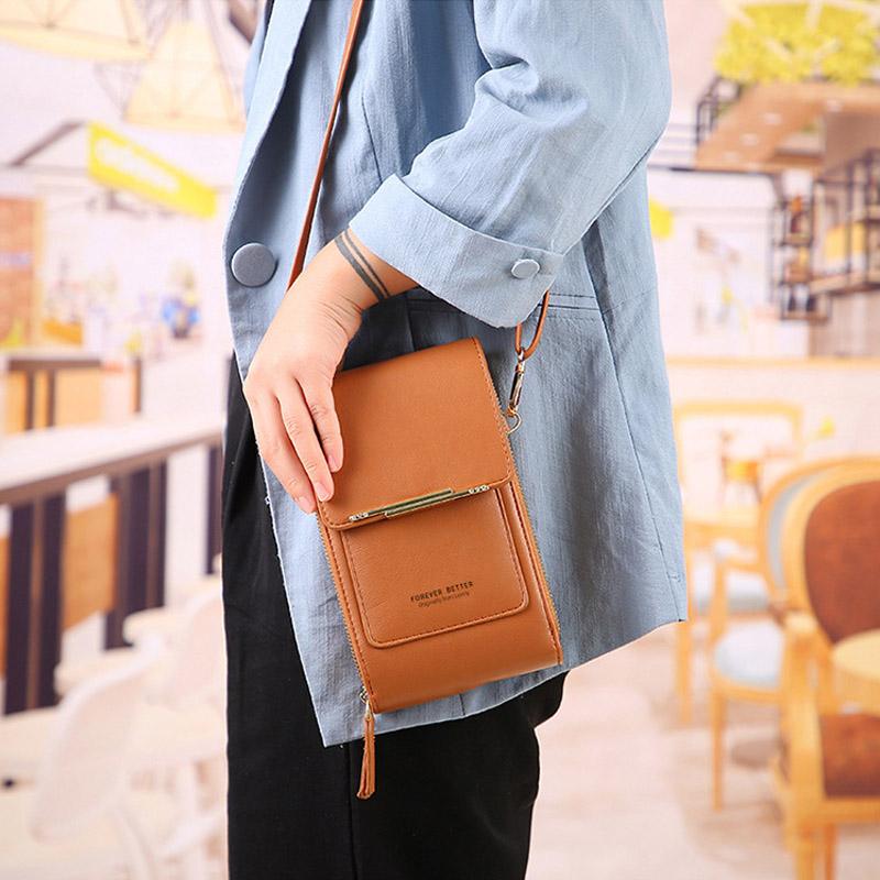 Anti-Theft Crossbody Phone Bag - RFID Blocking + Touchscreen Pocket