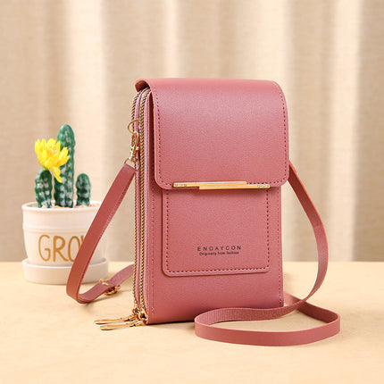 Anti-Theft Crossbody Phone Bag - RFID Blocking + Touchscreen Pocket