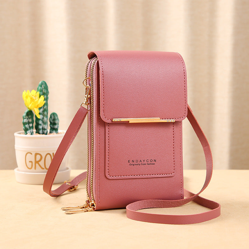 Anti-Theft Crossbody Phone Bag - RFID Blocking + Touchscreen Pocket