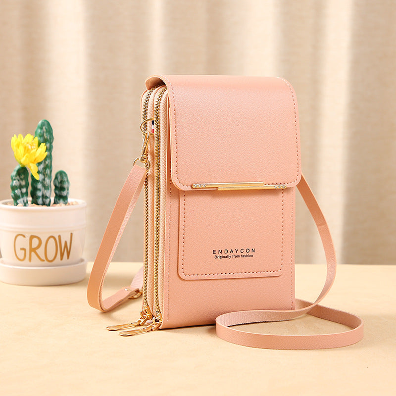 Anti-Theft Crossbody Phone Bag - RFID Blocking + Touchscreen Pocket