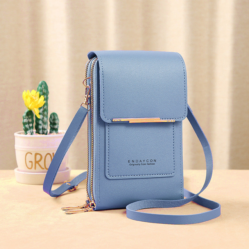 Anti-Theft Crossbody Phone Bag - RFID Blocking + Touchscreen Pocket