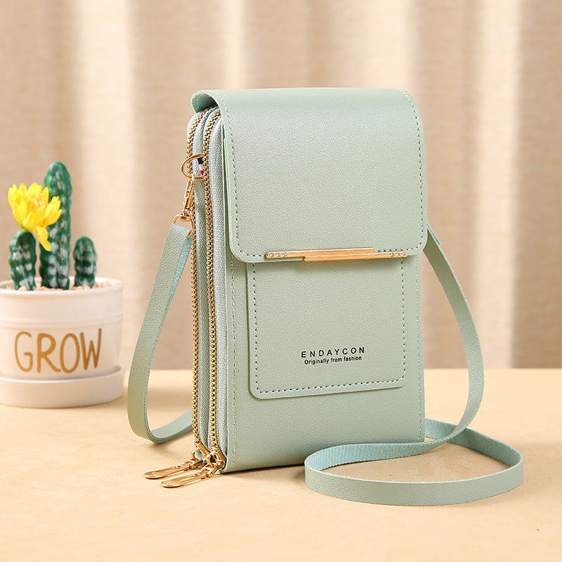 Anti-Theft Crossbody Phone Bag - RFID Blocking + Touchscreen Pocket