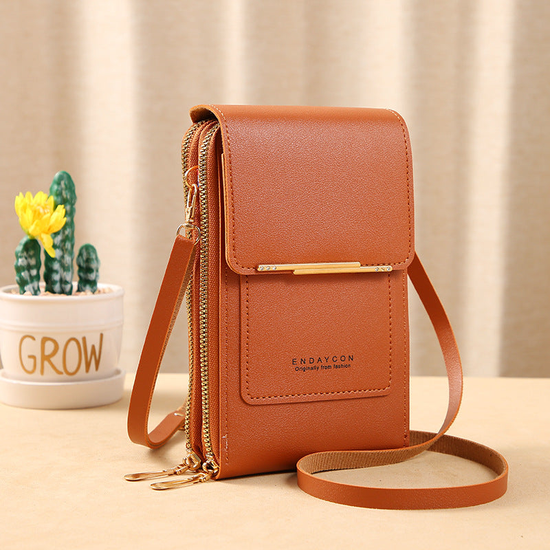 Anti-Theft Crossbody Phone Bag - RFID Blocking + Touchscreen Pocket