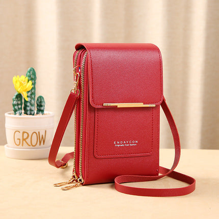 Anti-Theft Crossbody Phone Bag - RFID Blocking + Touchscreen Pocket