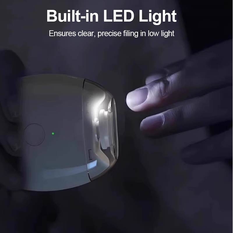 Lime à Ongles Automatique – Coupe-ongles Électrique 3 Vitesses avec Lumière LED