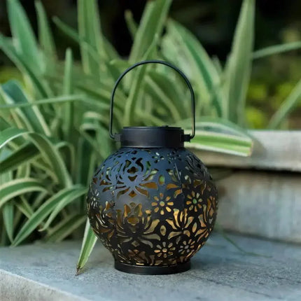 Solar Hanging Lamp – Decorative Iron Design with Warm LED Light & Outdoor Energy Efficiency
