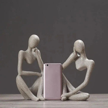 Abstract Thinker Sculpture – Modern Resin Art Piece for Creative Home Decoration