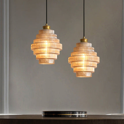 Glass Pendant Light – Bottle-Shaped Design with Brass Finish & Elegant Vintage Aesthetic