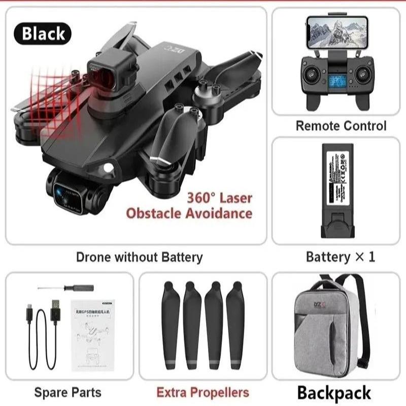 Drone RG109 PRO 8K à double caméra avec stabilisateur 3 axes pour filmage aérien professionnel