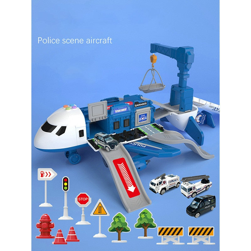 Set de jeu avion pour enfants – Ensemble SkyExplorer de 20 pièces avec avion, véhicules et accessoires
