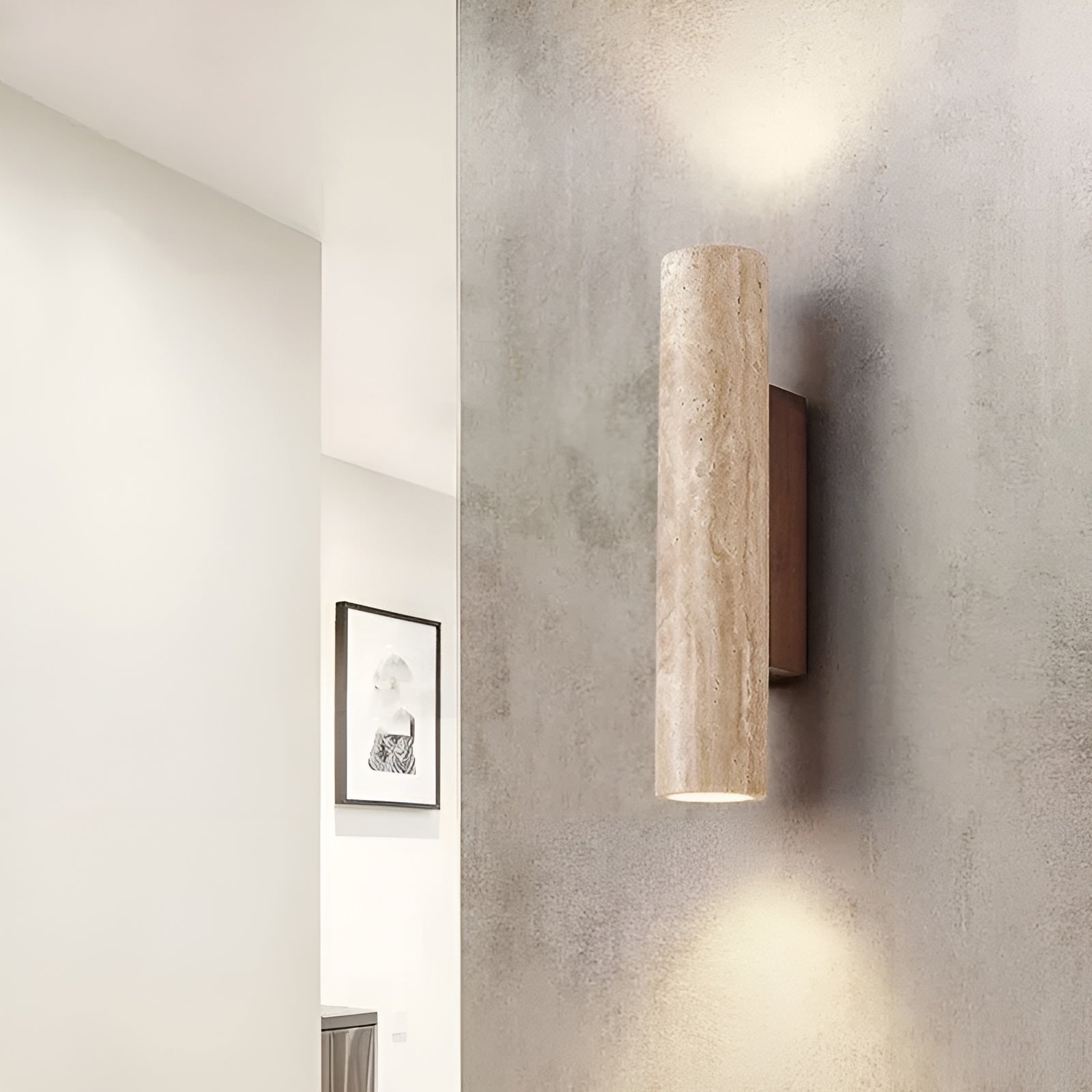 HarmonyLight – Wabi-Sabi Væglampe med Blødt Stemningslys