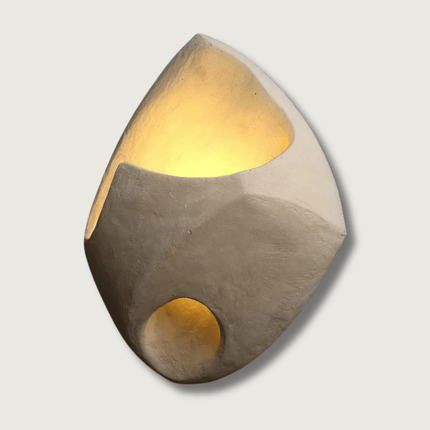 Cement Wall Lamp – Wabi-Sabi Inspired Design with Soft Ambient LED Lighting
