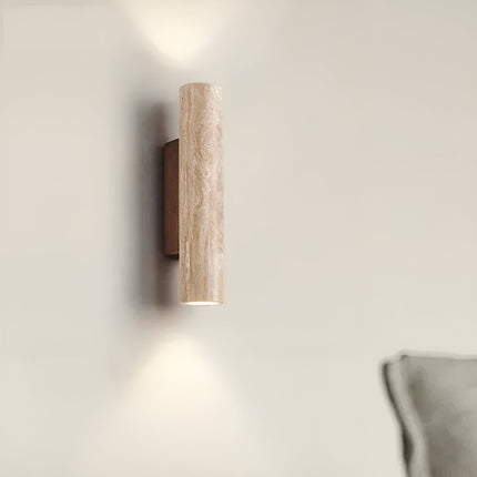 Travertine Wall Lamp – Wabi-Sabi Inspired Design with Warm Up-and-Down LED Lighting