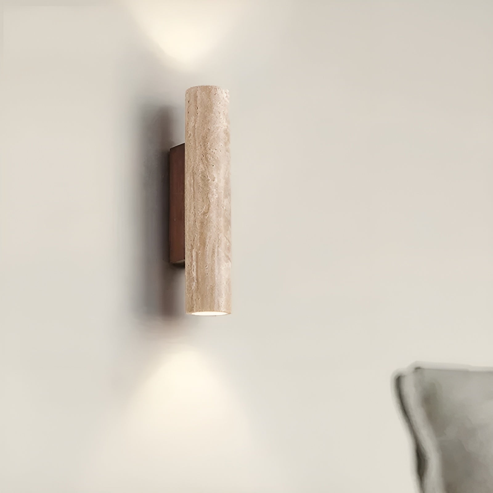 HarmonyLight – Wabi-Sabi Væglampe med Blødt Stemningslys
