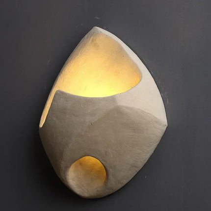 Cement Wall Lamp – Wabi-Sabi Inspired Design with Soft Ambient LED Lighting