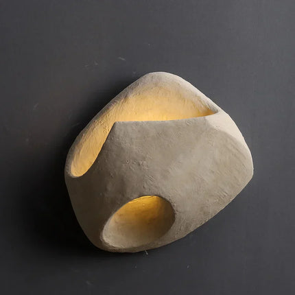 Cement Wall Lamp – Wabi-Sabi Inspired Design with Soft Ambient LED Lighting