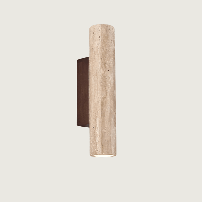 Travertine Wall Lamp – Wabi-Sabi Inspired Design with Warm Up-and-Down LED Lighting