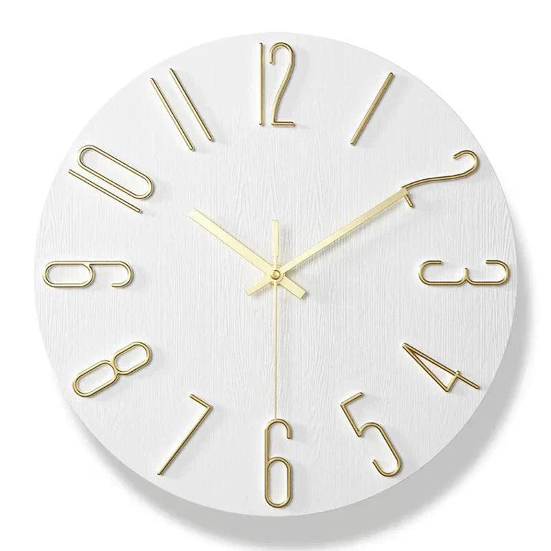 ScandiClock – Minimalistisk Trævægur med Stille Quartz Bevælgelse