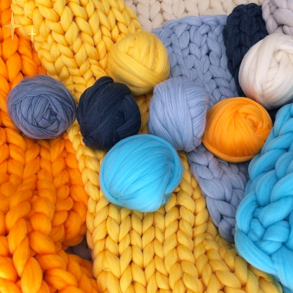 Woolnest – Chunky XL 1000g Strikkegarn til Lækre Bløde Tæpper