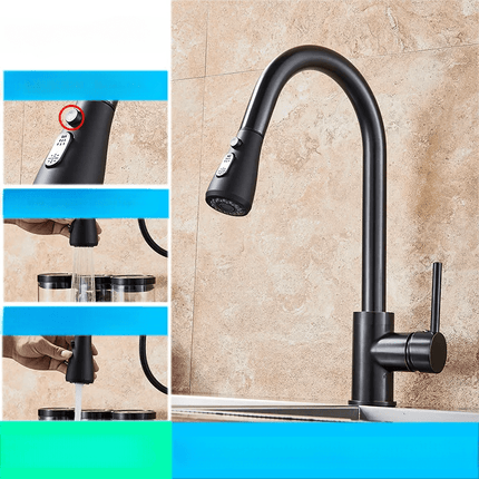 Kitchen Faucet – Flexible Spout with Single-Lever Control & Durable Brass Construction