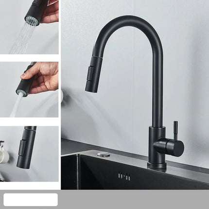 Kitchen Faucet – Flexible Spout with Single-Lever Control & Durable Brass Construction