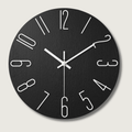 Horloge murale – Design minimaliste sans cadre style bois avec mouvement quartz silencieux